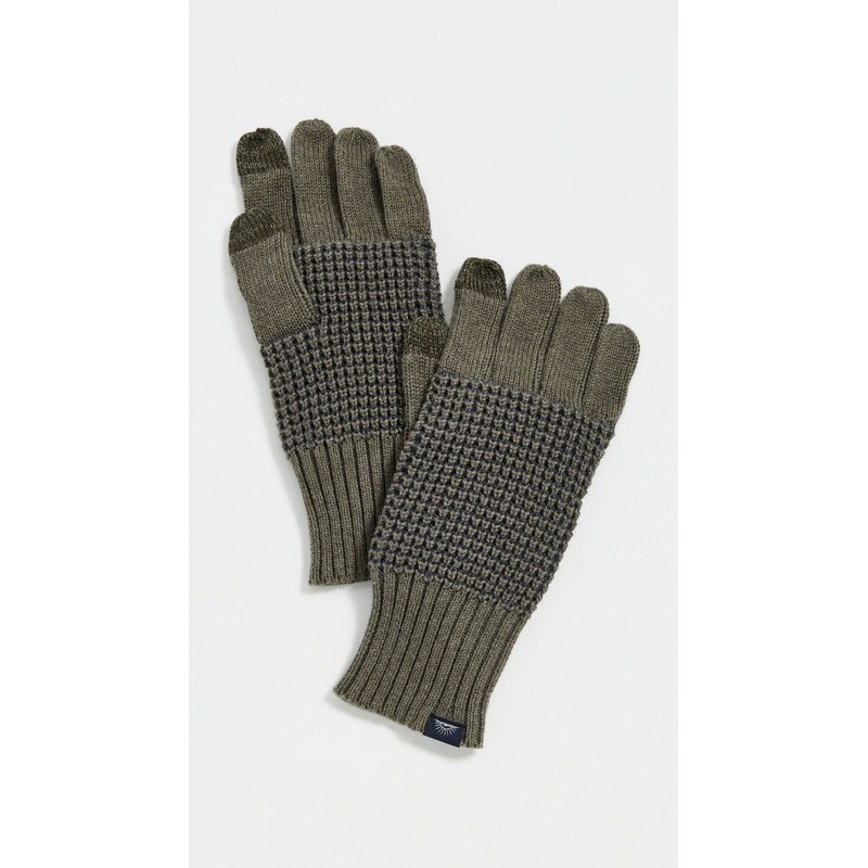 Faherty Plaited Waffle Gloves