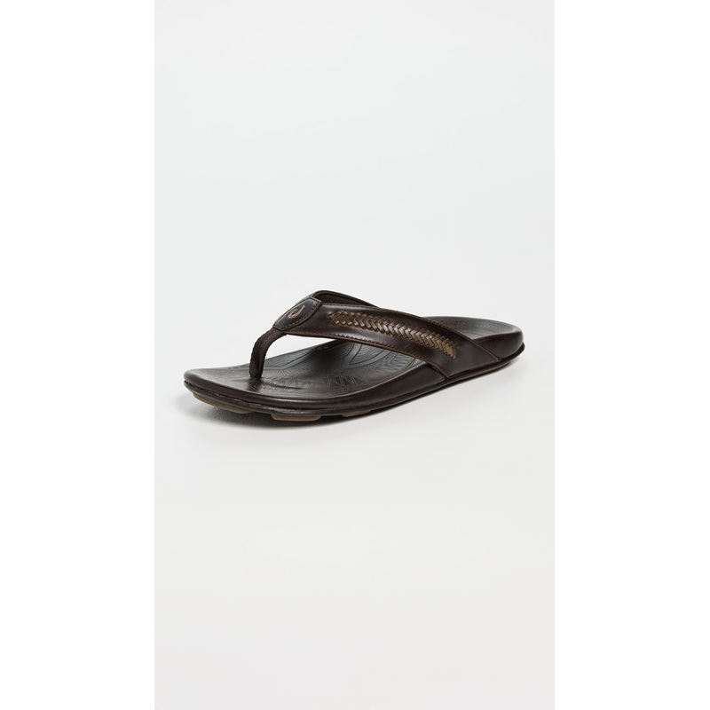 OluKai Mea Ola Mano Leather Sandals