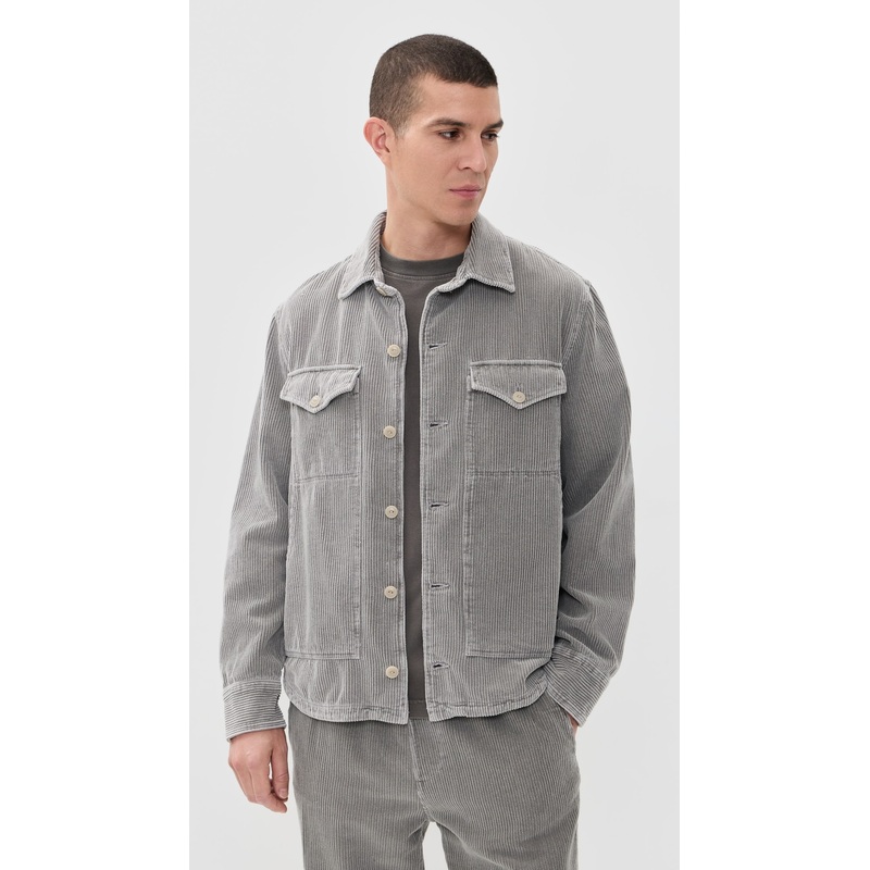 Save Khaki Wide Wale Shirt Jacket
