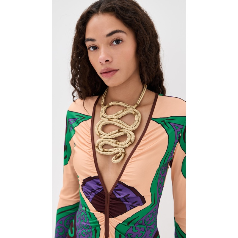 Johanna Ortiz Gold Tan Gitana Necklace