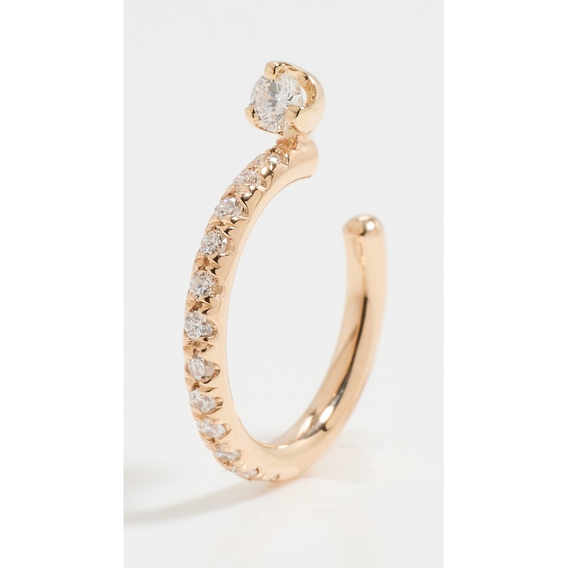 Zoe Chicco 14k Gold Prong Diamond Thick Pave Diamond Ear Cuff