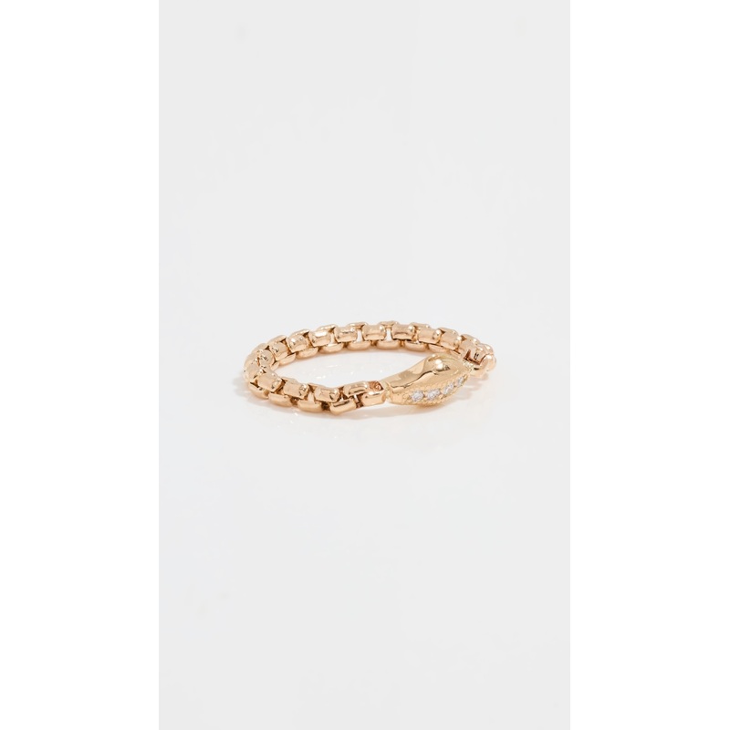 Zoe Chicco 14k Gold Snake Medium Box Chain Soft Ring