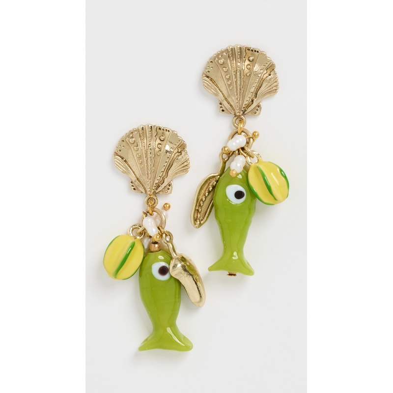 ALMAIS Tesori Fish Charm Drop Earrings