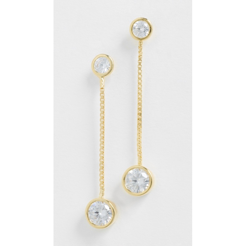 SHASHI Solitaire Moissanite Drop Earrings