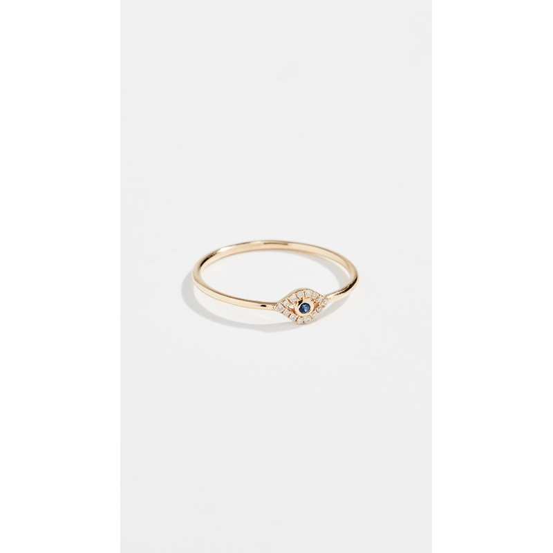Sydney Evan 14k Gold Small Evil Eye Ring