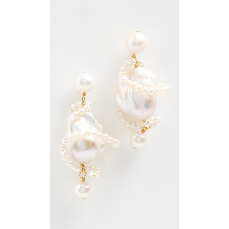 Completedworks Carvings Pearl Earrings