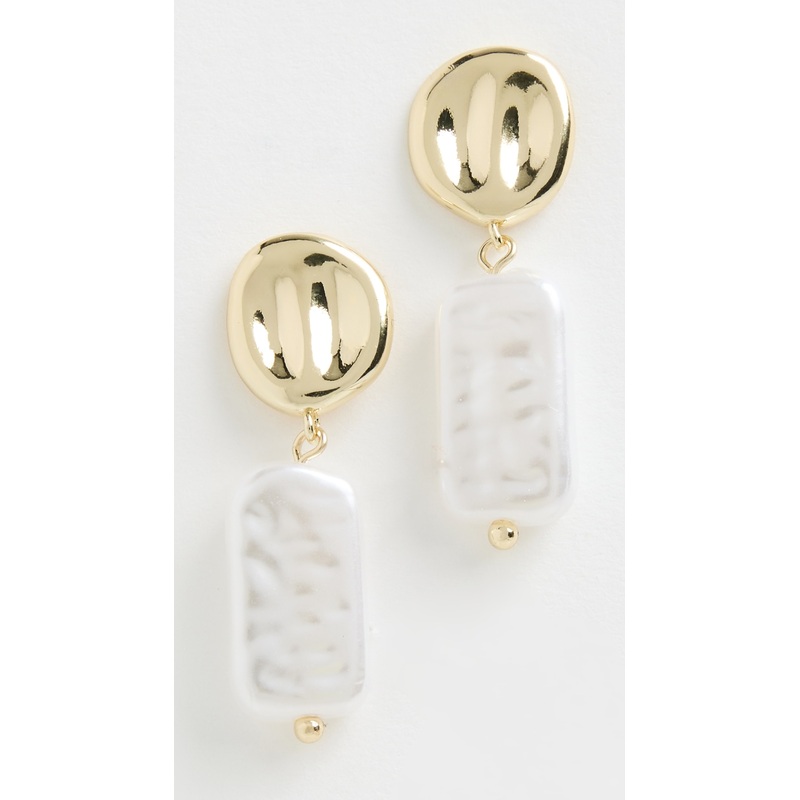 By Adina Eden Baroque Pearl Drop Fancy Stud Earrings