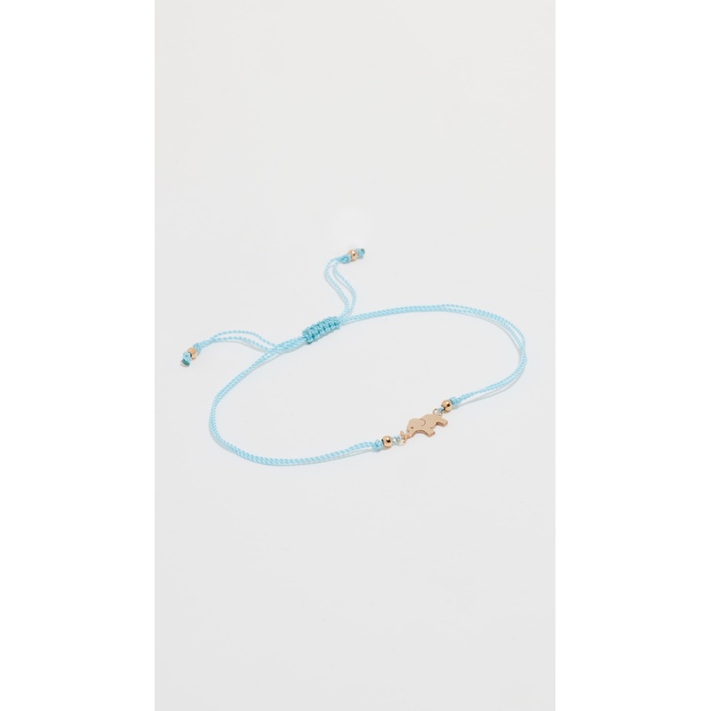 Zoe Chicco 14k Gold Midi Bitty Elephant Cord Bracelet