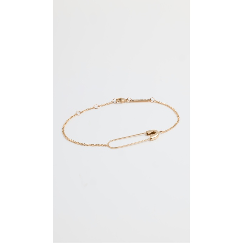 Zoe Chicco 14k Gold Safety Pin Bracelet