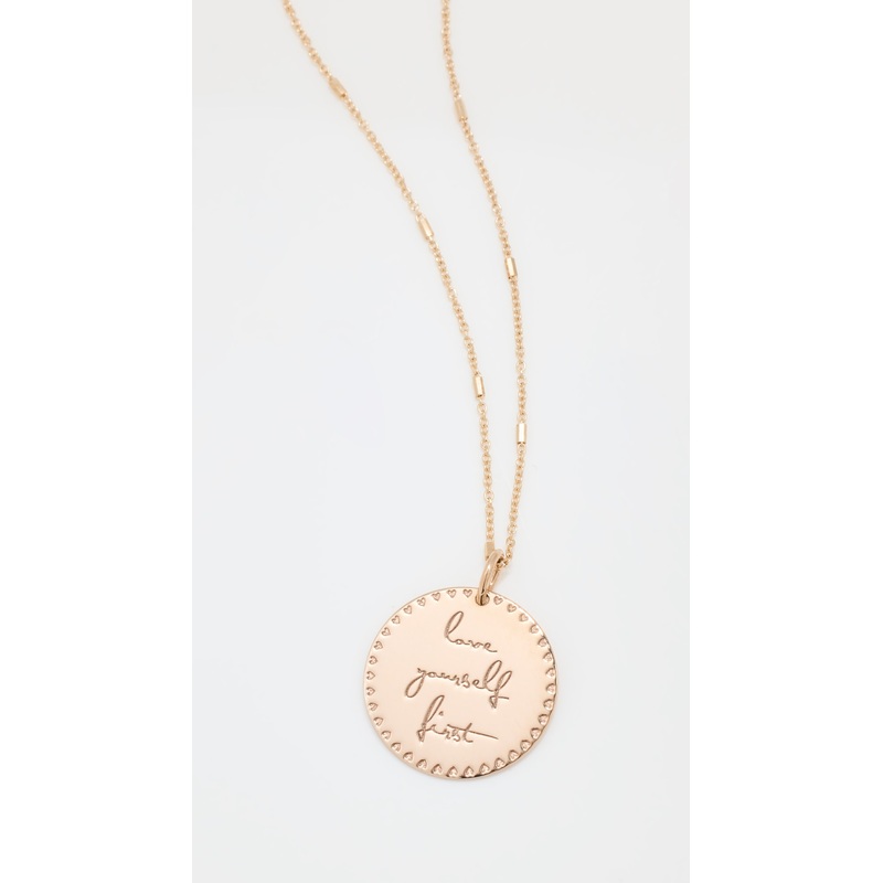 Zoe Chicco 14k Mantra Short Pendant Necklace