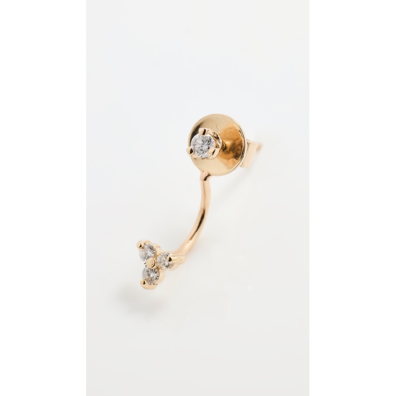 Zoe Chicco 14k Single Prong Set and Trio Set Stud Jacket Earring