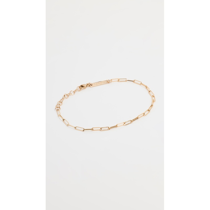 Zoe Chicco 14k Small Paperclip Chain Bracelet