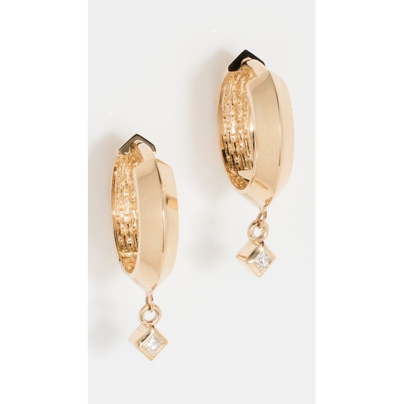 Zoe Chicco Knife Edge Hinged Huggie Hoop Earrings