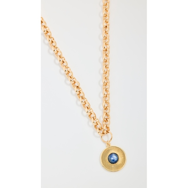 Alexa Leigh Blue Tiger Eye Sunburst Necklace