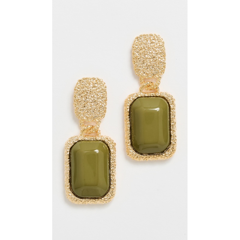 By Adina Eden Colored Gem Drop Earrings
