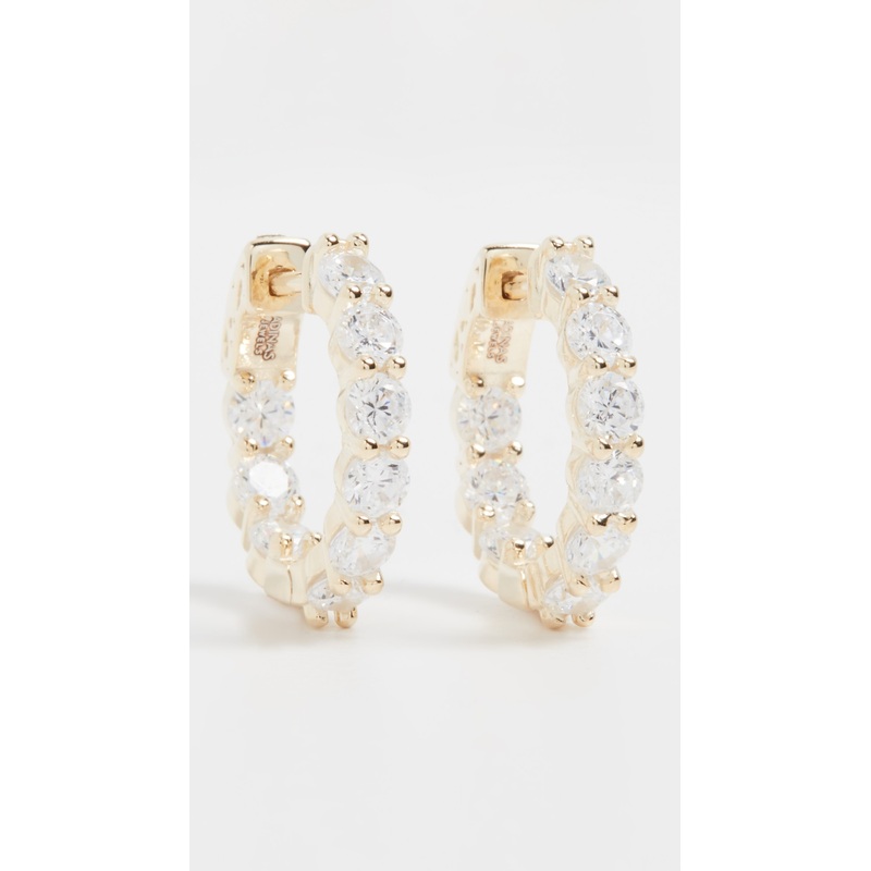 By Adina Eden Mini Round Hoop Earrings