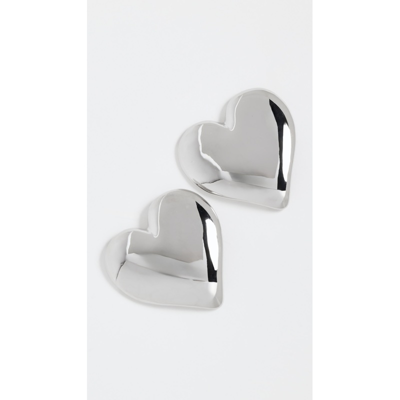 By Adina Eden Puffy Chunky Heart Stud Earrings