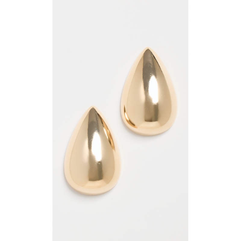 By Adina Eden Solid Chunky Teardrop Hoop Earrings
