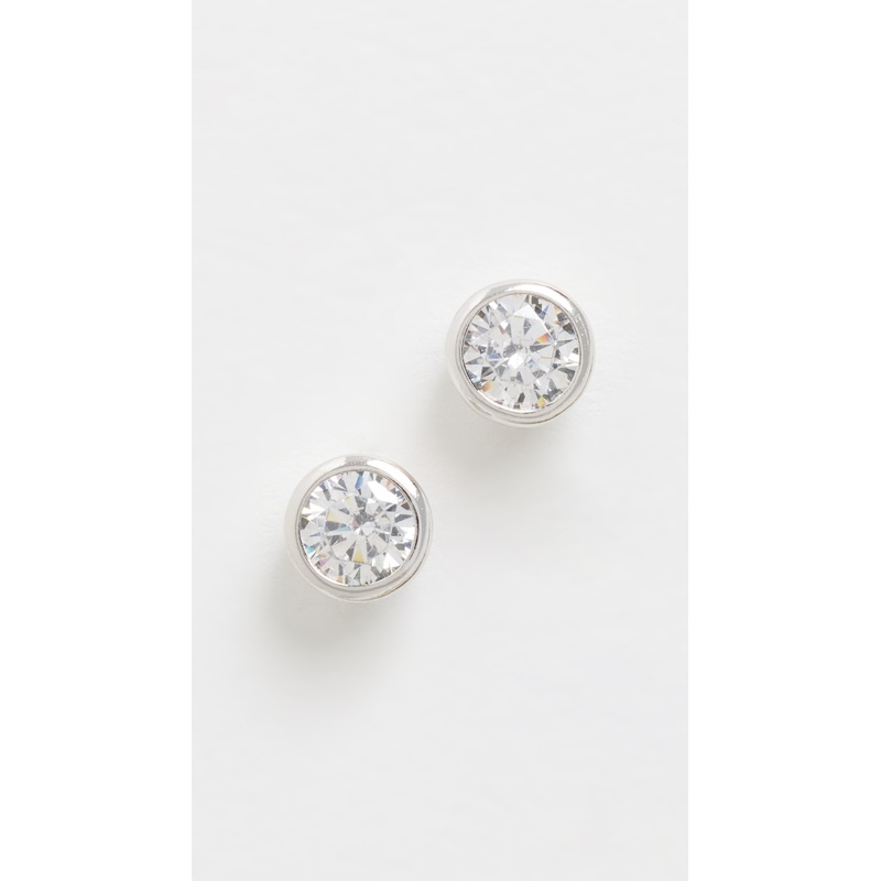 SHASHI Solitaire Bezel Stud Earrings