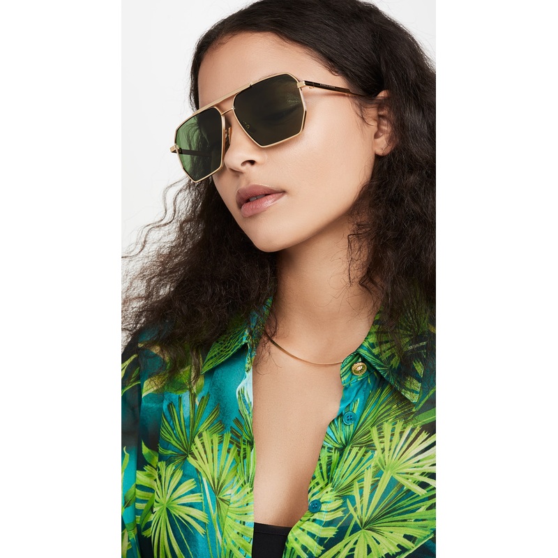 Bottega Veneta Geometric Navigator Sunglasses