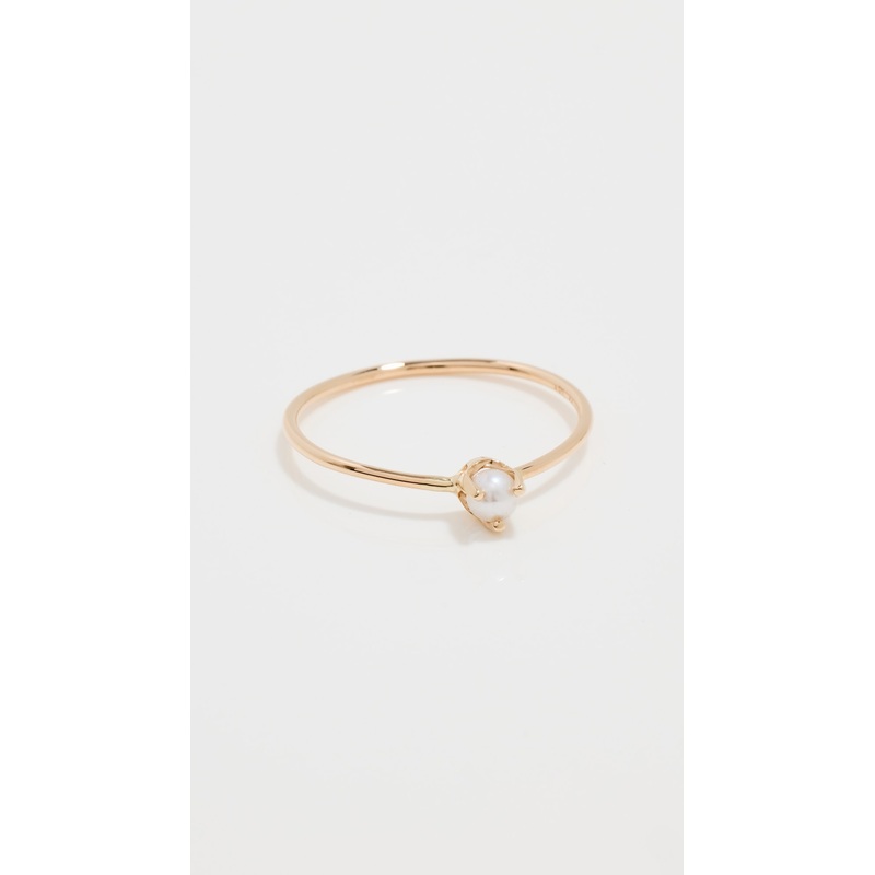 Zoe Chicco 14k Prong Set Freshwater Pearl Ring