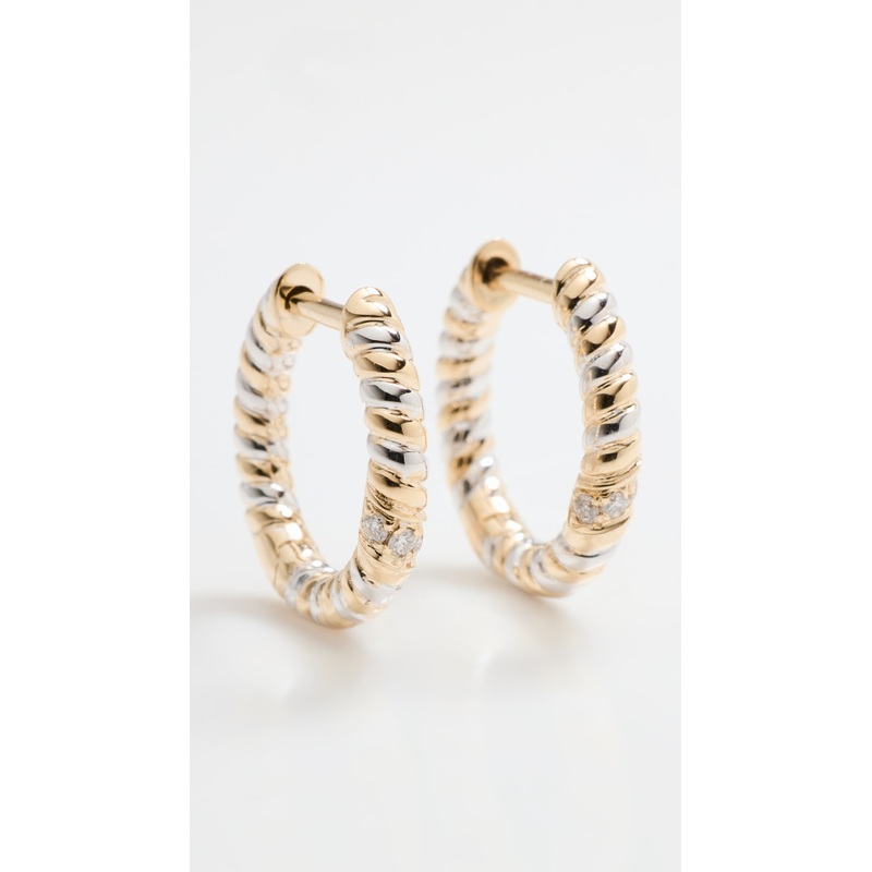 Yvonne Leon Paire De Mini Creole Torsade 2 Ors Earrings