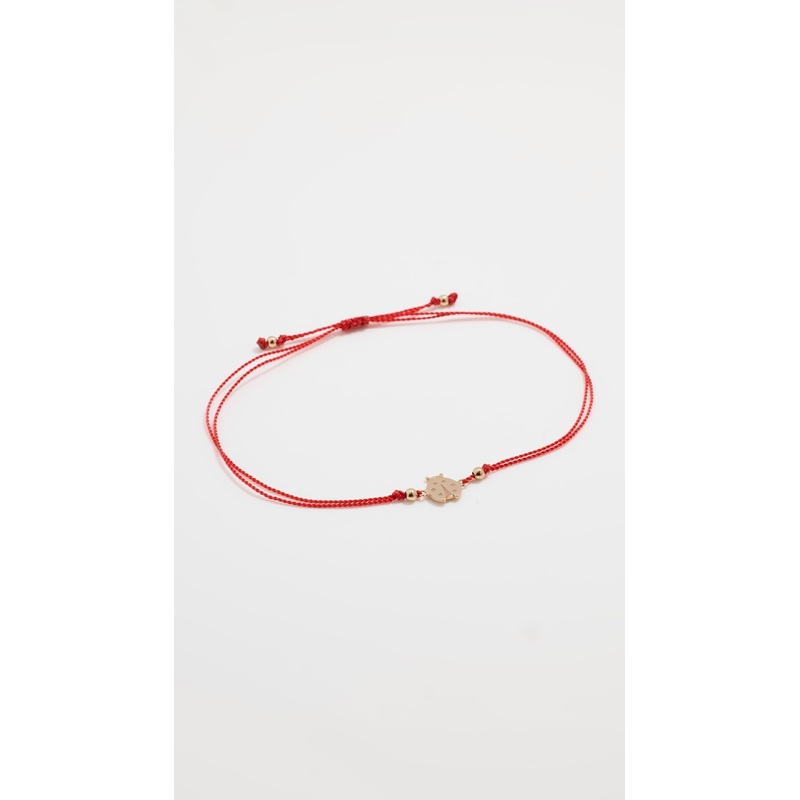 Zoe Chicco 14k Gold Ladybug Cord Bracelet