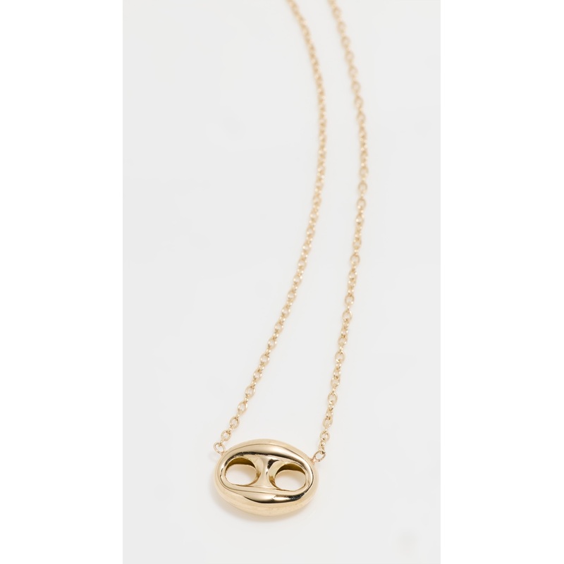 Zoe Chicco 14k Gold Large Puffed Mariner Link Necklace