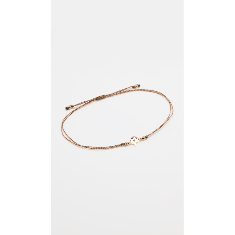 Zoe Chicco 14k Gold Midi Bitty Mushroom Cord Bracelet