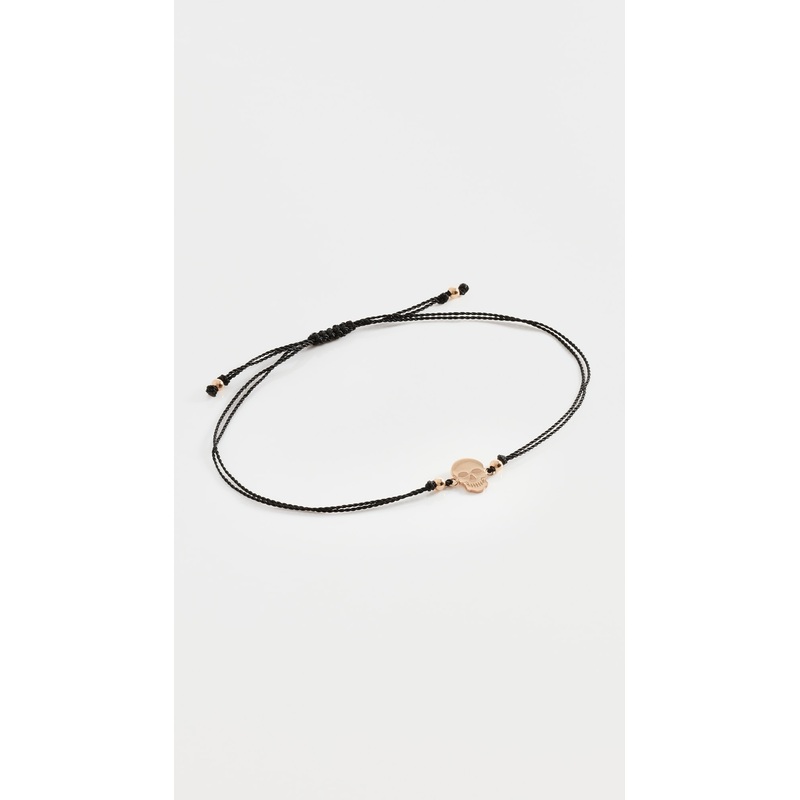 Zoe Chicco 14k Gold Midi Bitty Skull Cord Bracelet