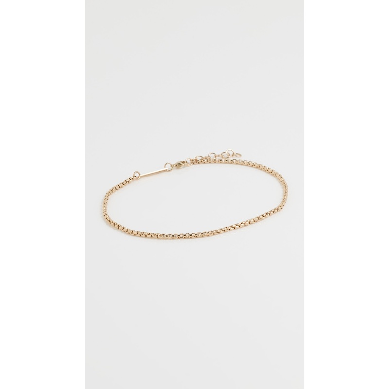 Zoe Chicco 14k Gold Small Box Chain Anklet