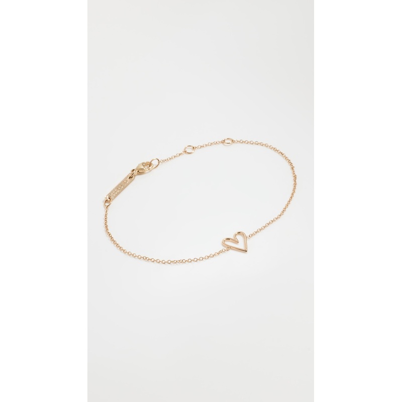 Zoe Chicco 14k Gold Tiny Open Heart Bracelet