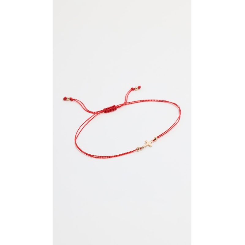 Zoe Chicco 14k Midi Bitty Cross Cord Bracelet