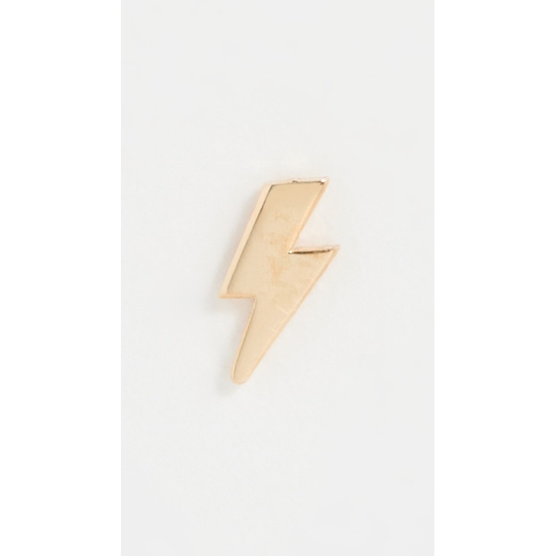 Zoe Chicco 14k Single Itty Bitty Lightning Bolt Stud Earring