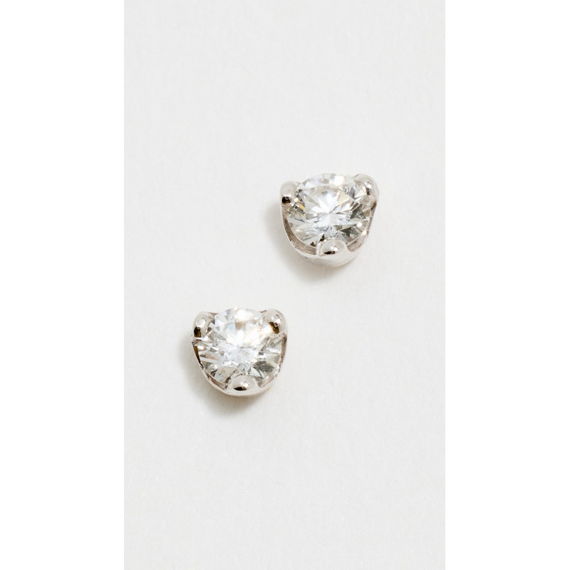 Zoe Chicco 14k White Gold Small 2.4mm Prong Set Diamond Stud Earrings