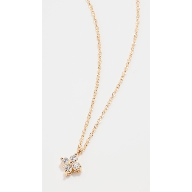 Zoe Chicco Quad Prong Set Diamond Pendant Necklace