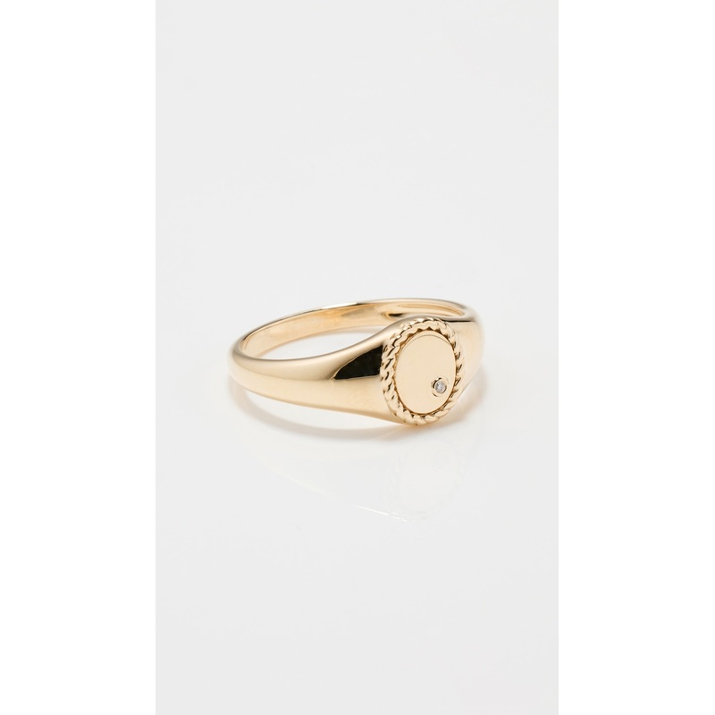 Yvonne Leon Baby Chevaliere Ovale Gold Ring