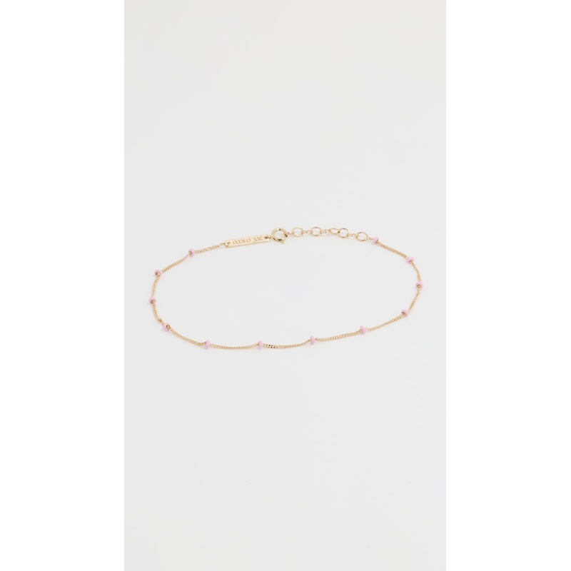 Zoe Chicco 14k Enamel Satellite Chain Anklet