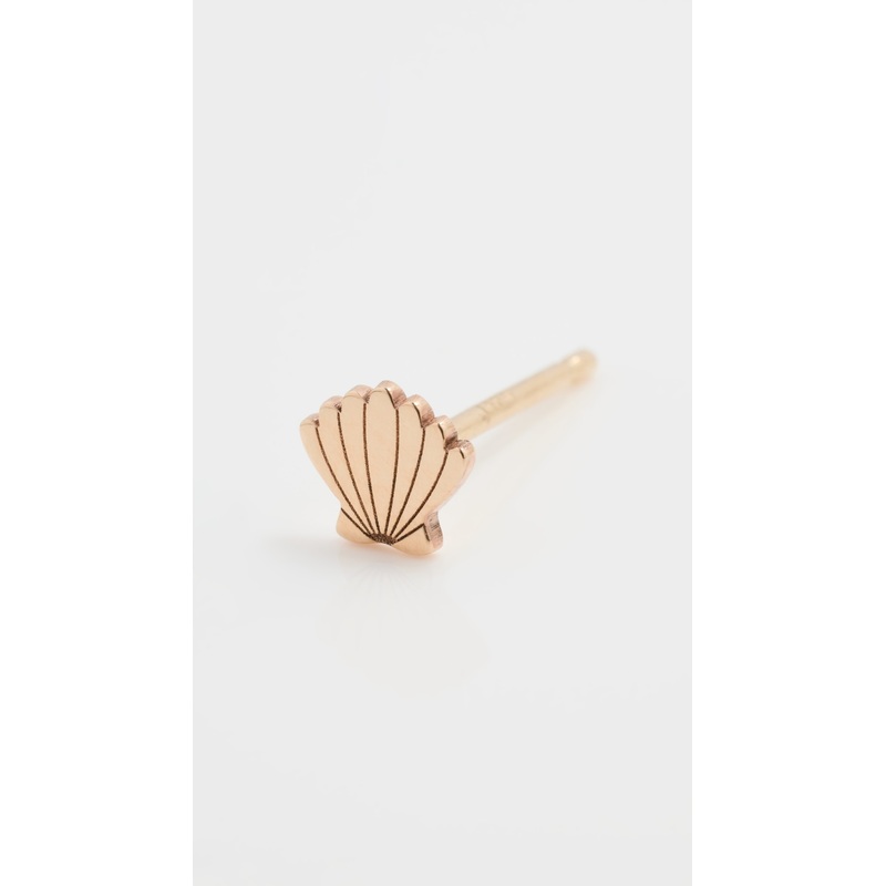 Zoe Chicco 14k Single Itty Bitty Shell Stud Earring