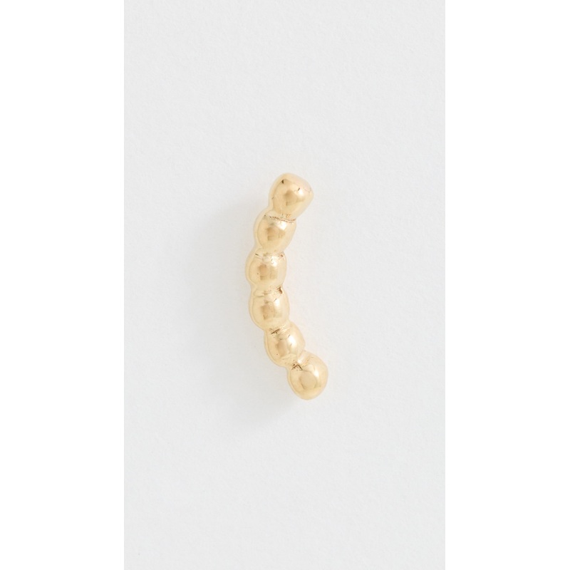 Zoe Chicco 14k Gold Bead Curved Bar Single Stud Earring