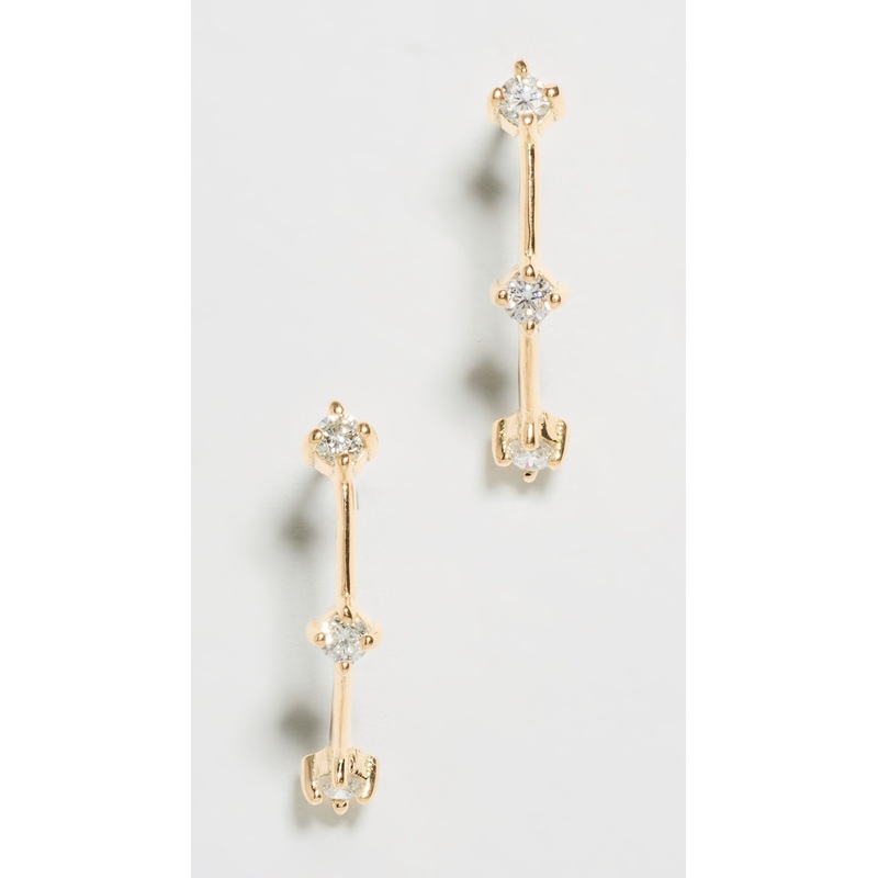 Zoe Chicco 14k Gold Diamond Dash Arc Earrings