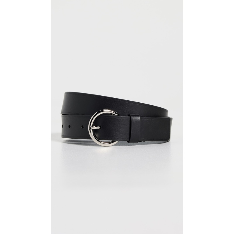 Vince 30mm Flat Ring Belt with Heat Crease