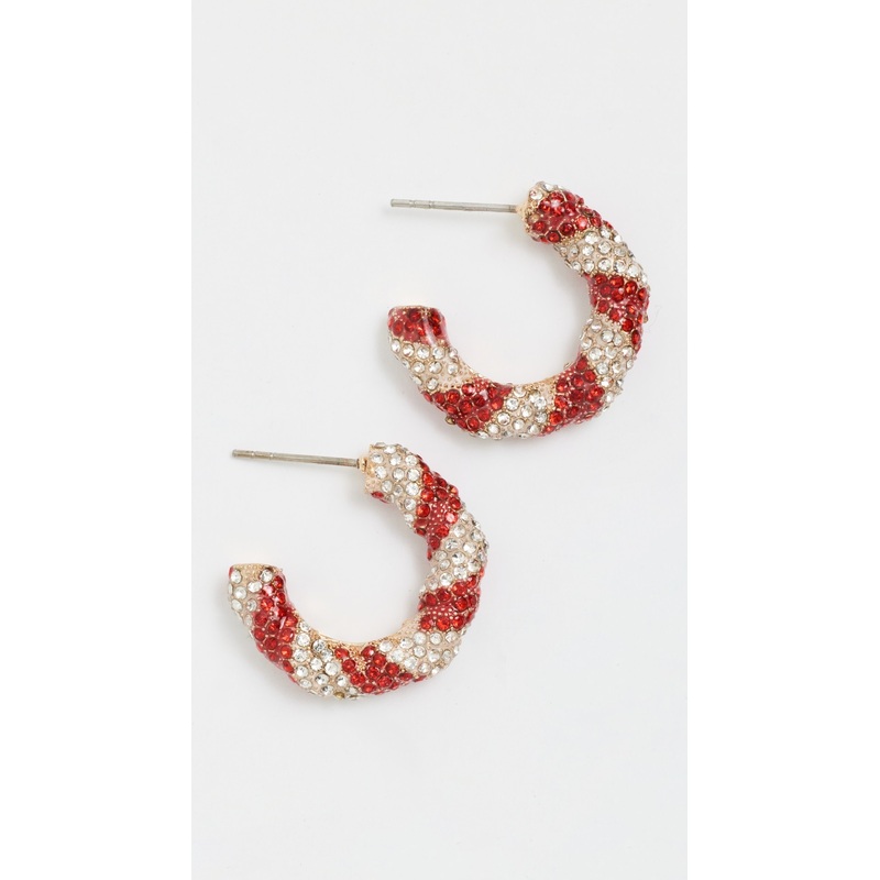 BaubleBar Peppermint Hoop Earrings