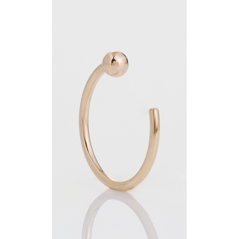 Zoe Chicco 14k Gold Ball Reverse Huggie Hoop Single Earring