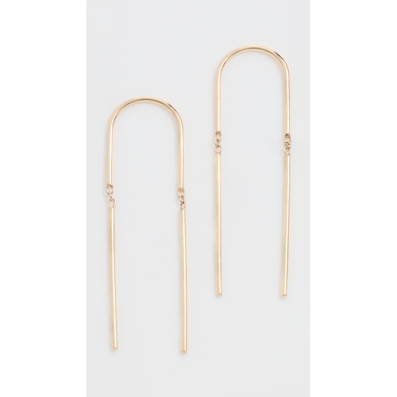 Zoe Chicco 14k Gold Wire Thread Through Earrings
