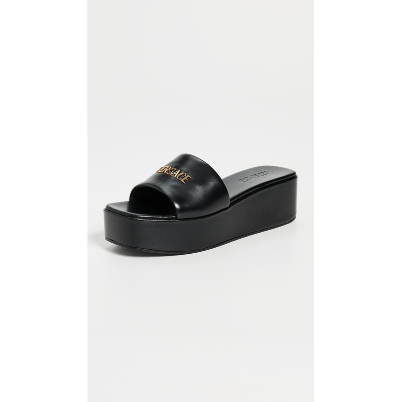 Versace T.55mm Lamb Leather Mules