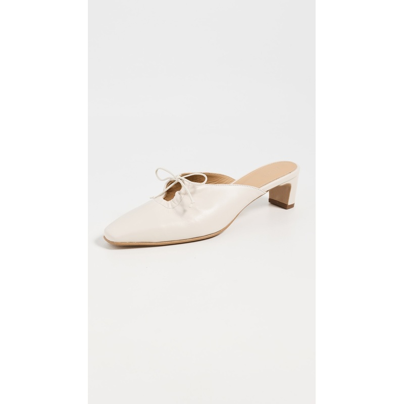 ALOHAS Amar Cream Leather Mules