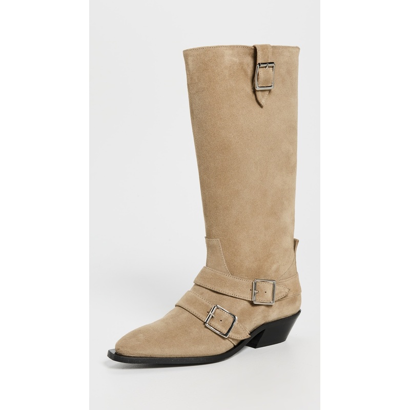 ALOHAS Ryder Suede Beige Leather Boots
