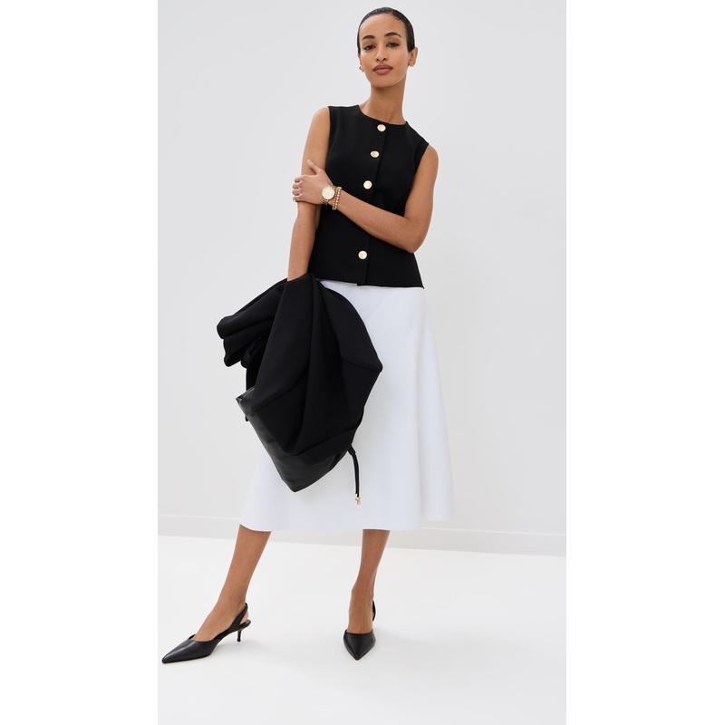 Rosetta Getty Pull On Flared Skirt