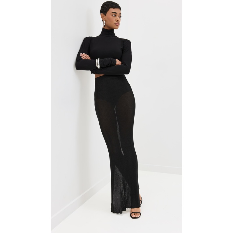 LaQuan Smith Knit Column Skirt